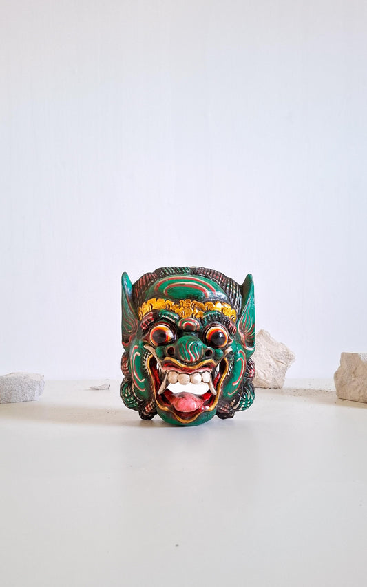 Maschera Barong intagliata a mano