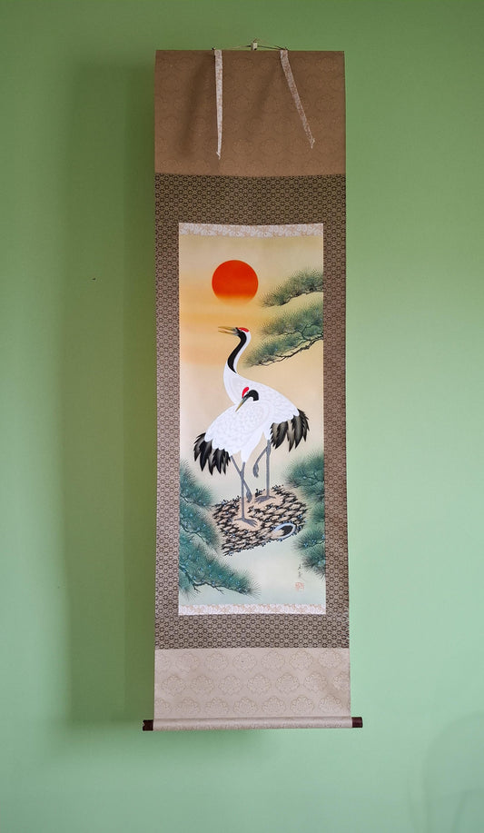 Kakemono con airone