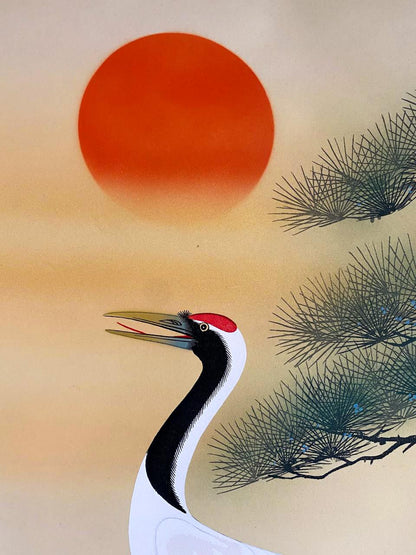 Kakemono con airone
