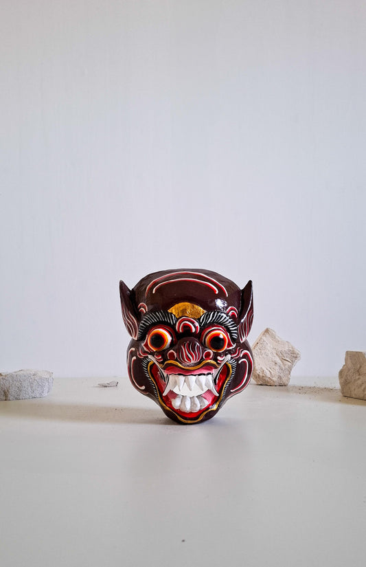 Maschera Barong intagliata a mano