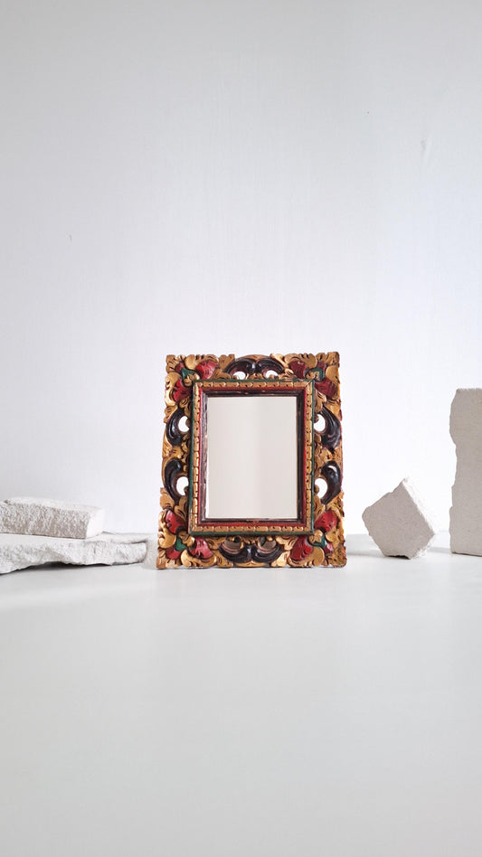 Specchio Indiano in legno