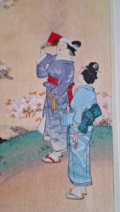 Xilografia "Vista sui fiori di Ciliegio" | Shibata Zeshin