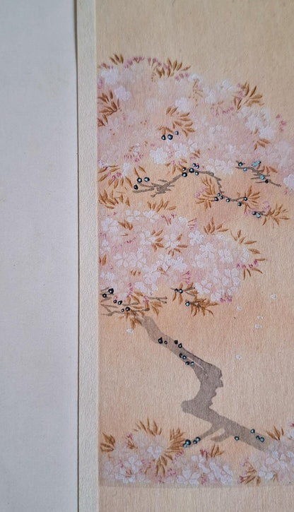 Xilografia "Vista sui fiori di Ciliegio" | Shibata Zeshin