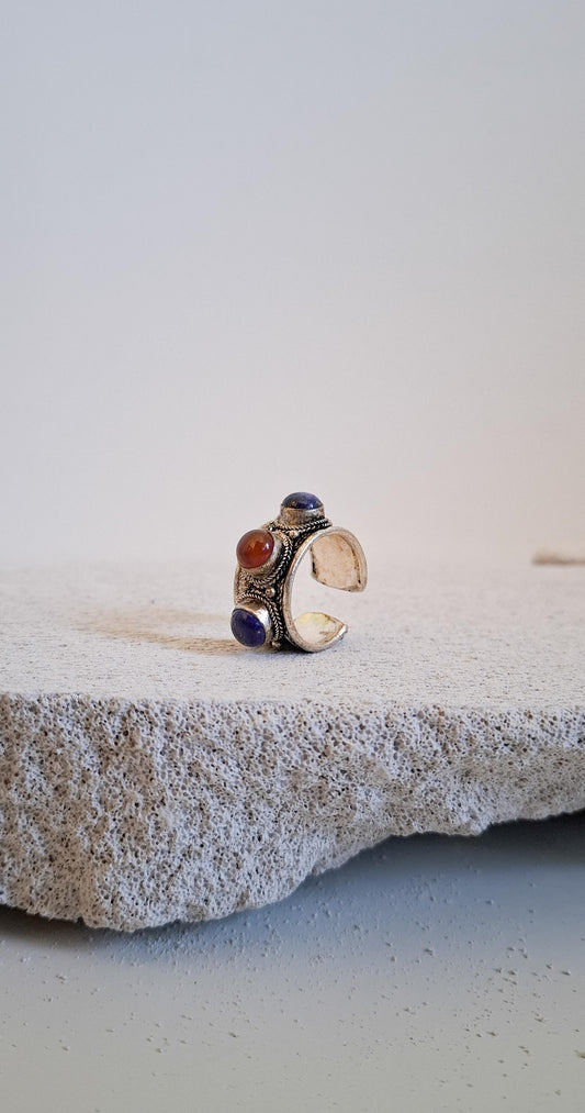 Anello in Corniola e Lapislazzulo