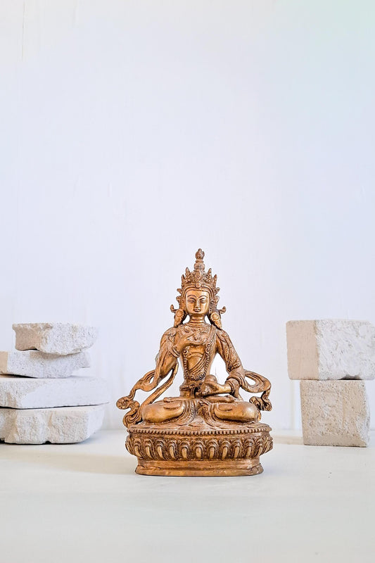 Grande Vajrasattva in bronzo lavorata a mano